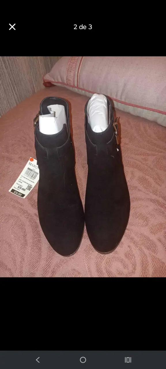 Botines de mujer negros con hebilla - 2