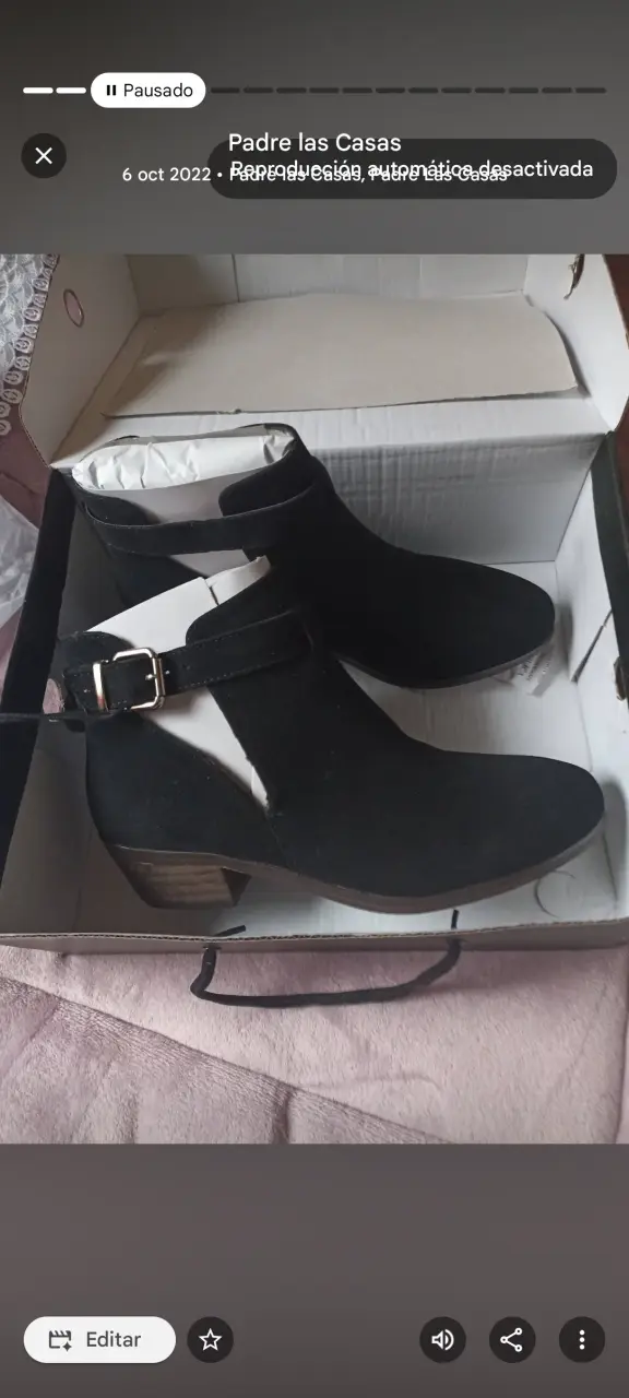 Botines de mujer negros con hebilla - 4