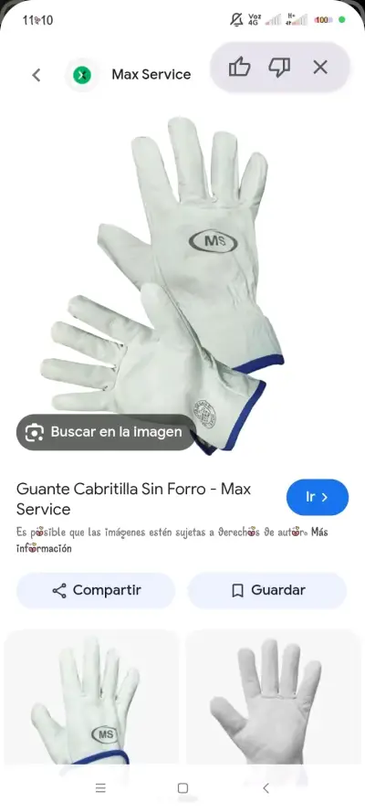 Guantes de cabritilla sin forro Max Service - miniatura 1