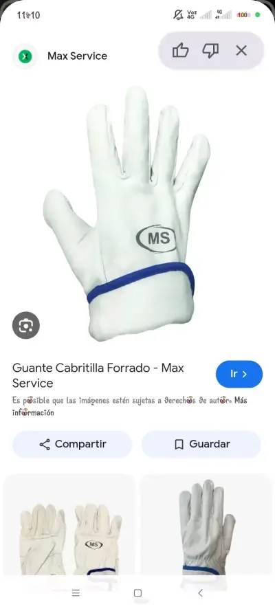 Guantes de cabritilla sin forro Max Service - miniatura 2