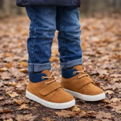 Botín Urbano Niño Velcro Cordones Café  Talla 20 - miniatura 1