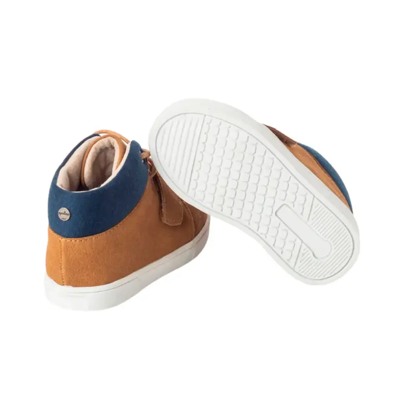 Botín Urbano Niño Velcro Cordones Café  Talla 20 - 4