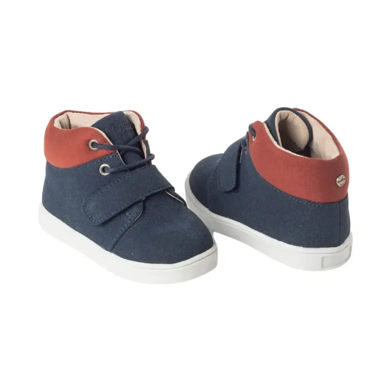 Botín Urbano Niño Velcro Cordones Azul Talla 19 - 2