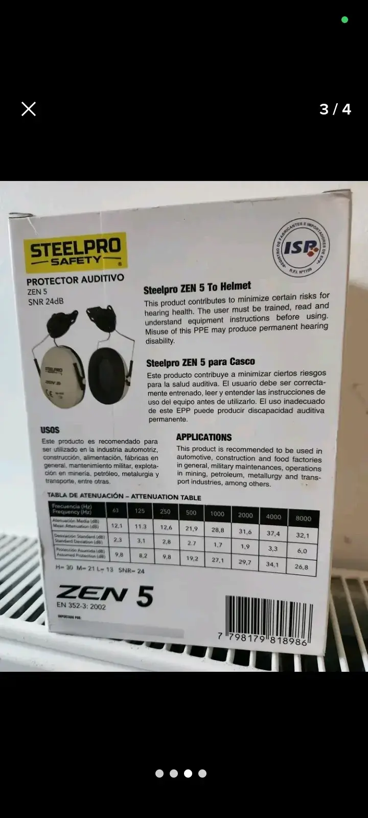 Protector Auditivo Steelpro ZEN 5 para Casco - 1