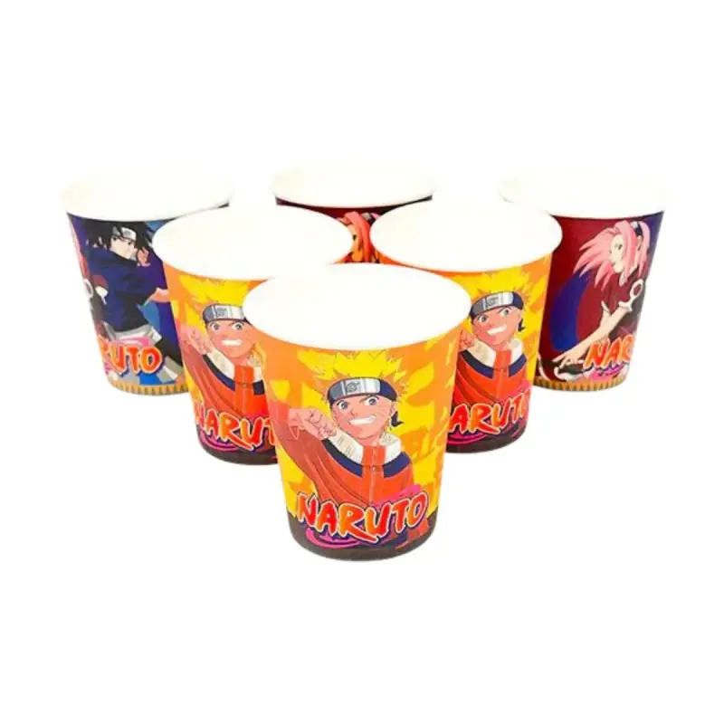 18 Vasos de polipapel Naruto para fiestas