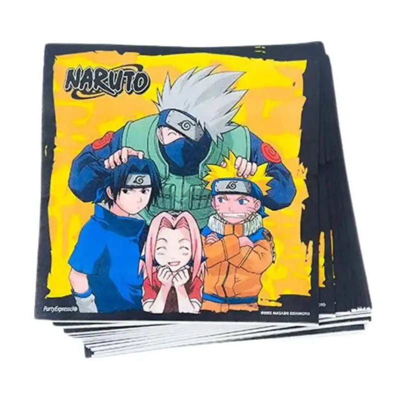 60 Servilletas de papel Naruto para fiestas