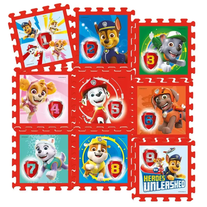 Piso de goma EVA Paw Patrol con números - 2