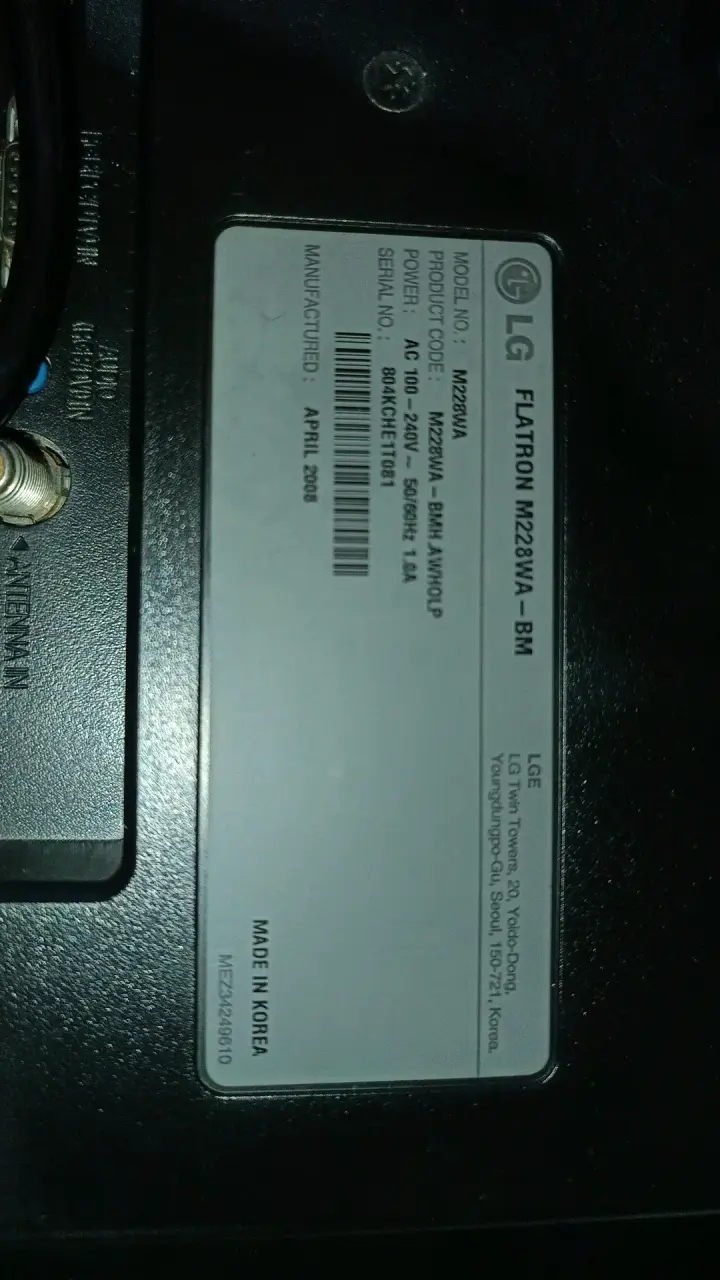 Monitor LG TV 📺 LCD pulgadas Flatron M228W - 3