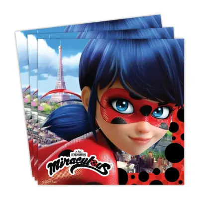 120 Servilletas de papel Miraculous Ladybug - miniatura 1