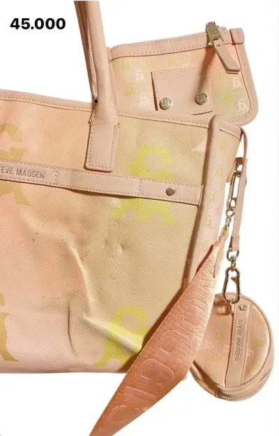 Bolso tote rosa Steve Madden con accesorios - miniatura 1