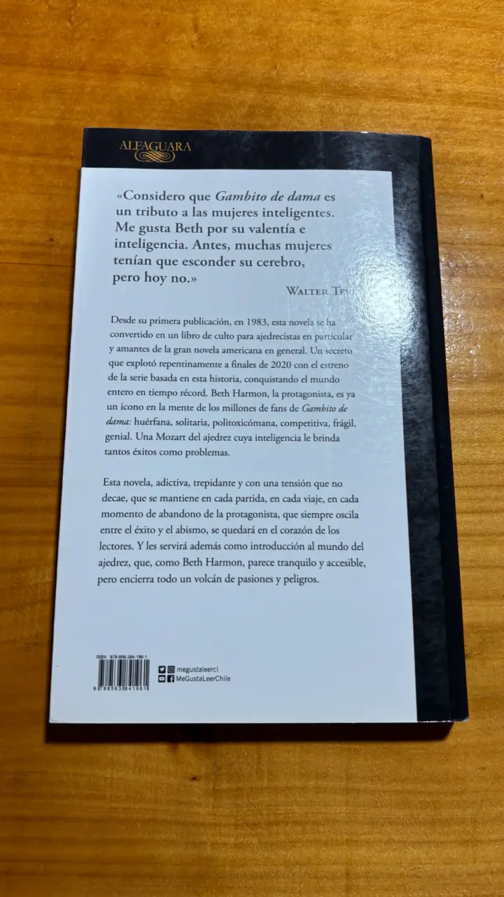 Libro 'Gambito de Dama' de Walter Tevis - 2