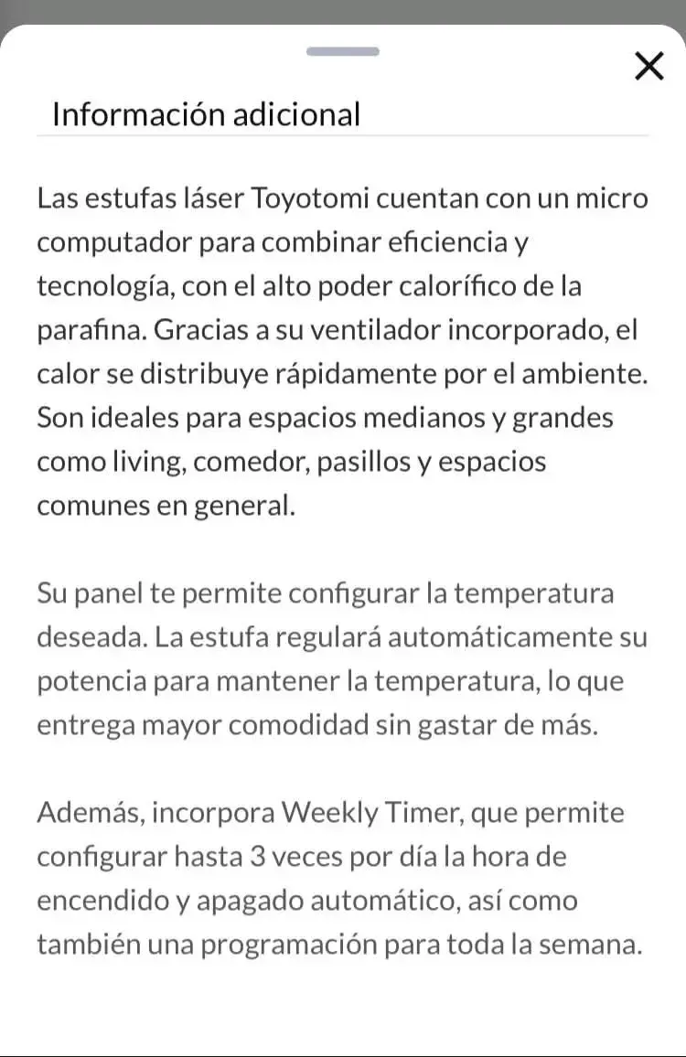Estufa a parafina láser Toyotomi LC-53 Wood - 4