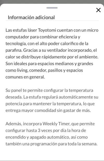 Estufa a parafina láser Toyotomi LC-53 Wood - miniatura 4