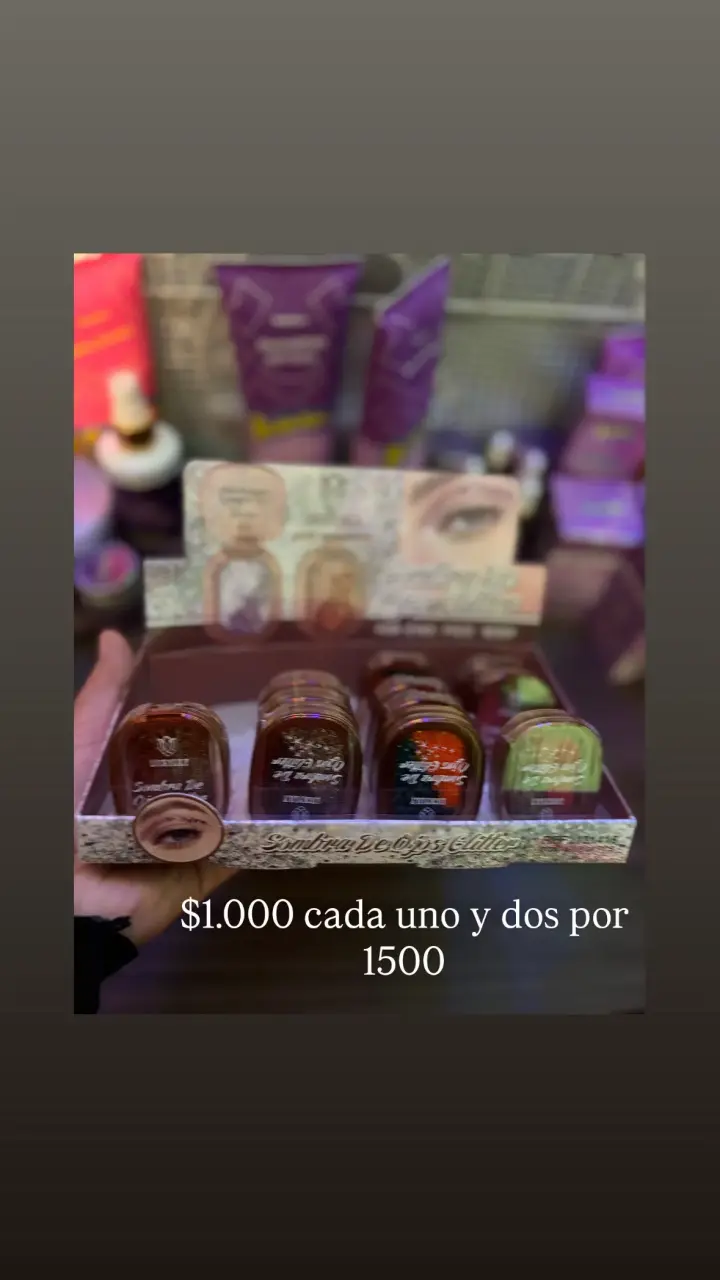 Sombra de Ojos Glitter en Varios Colores