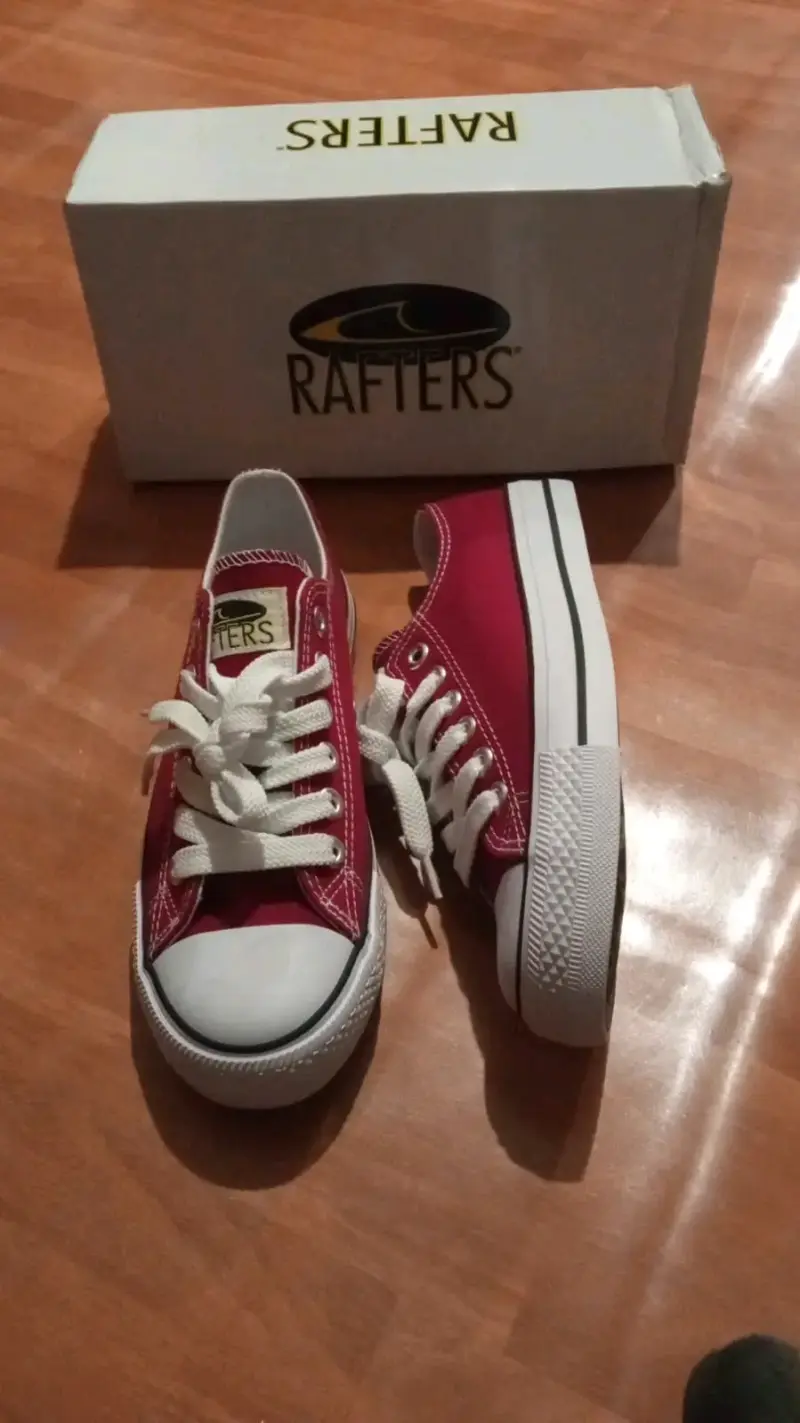 Zapatillas rojas de lona Rafters unisex