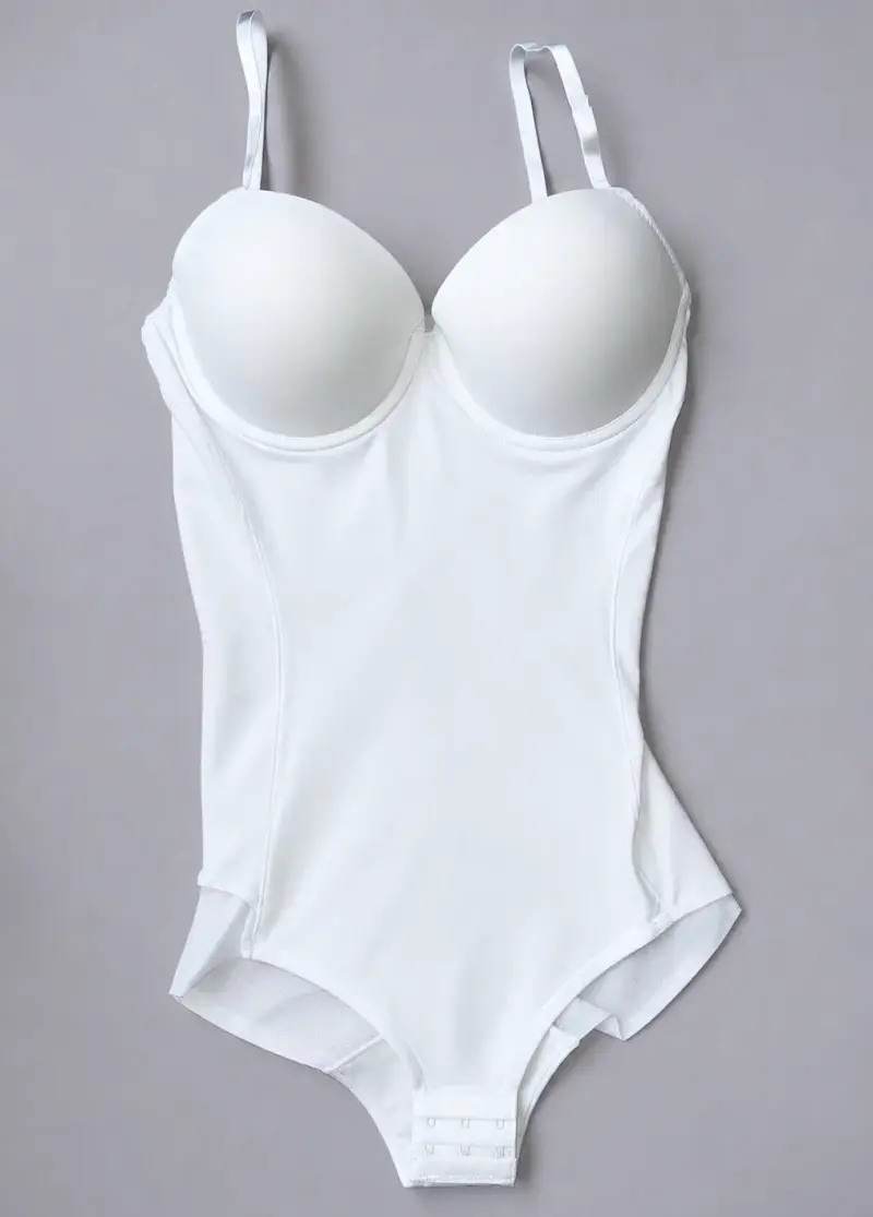Body blanco reductor con copas preformadas