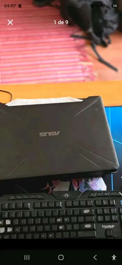 Notebook gamer ASUS + caja, cargador y mouse origi - miniatura 1