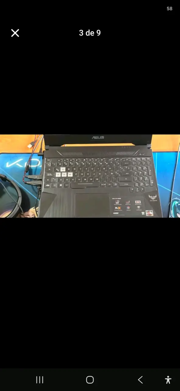Notebook gamer ASUS + caja, cargador y mouse origi - 3