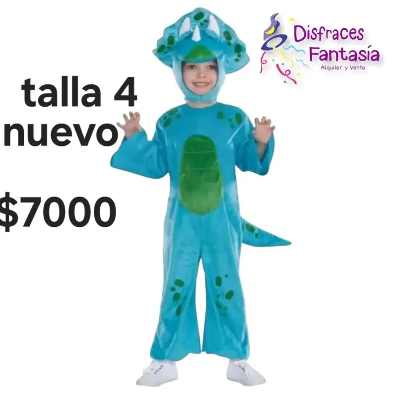 Disfraz de dinosaurio para niño talla 4