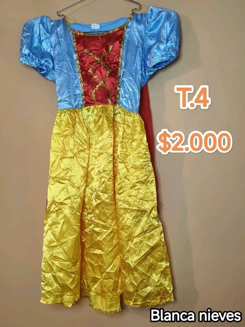 Disfraz de Blanca Nieves para niña Talla 4