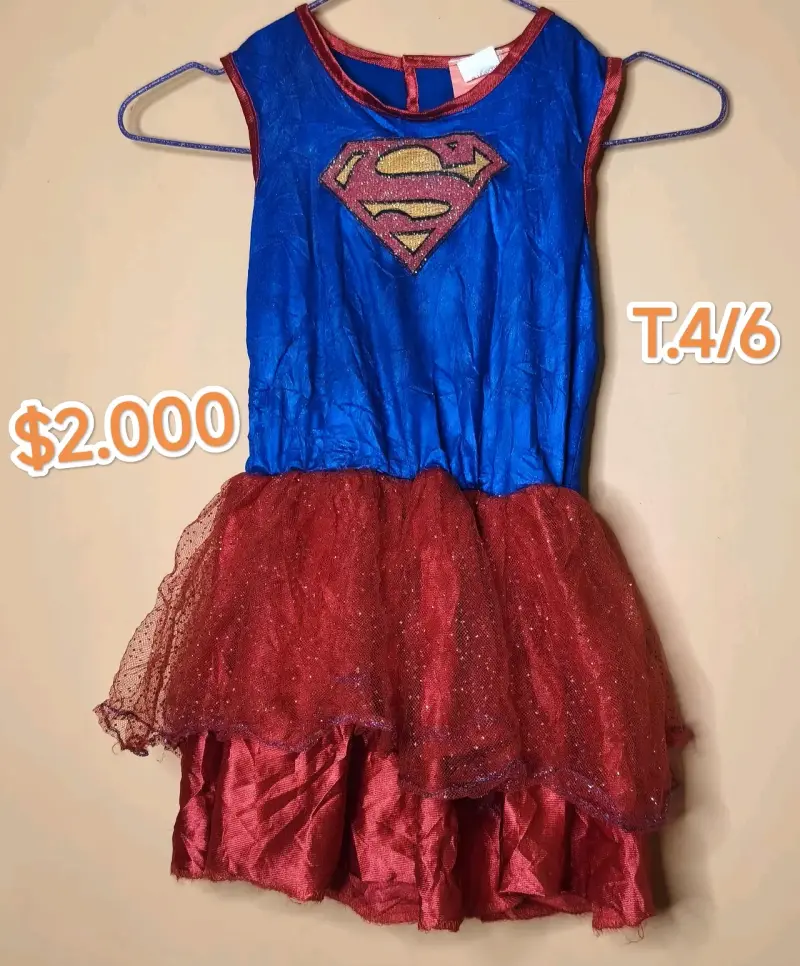 Disfraz de Superhéroe para Niña Talla 4/6