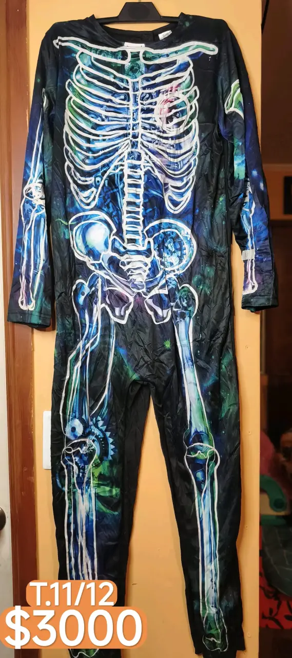 Disfraz de esqueleto para niño talla 11/12
