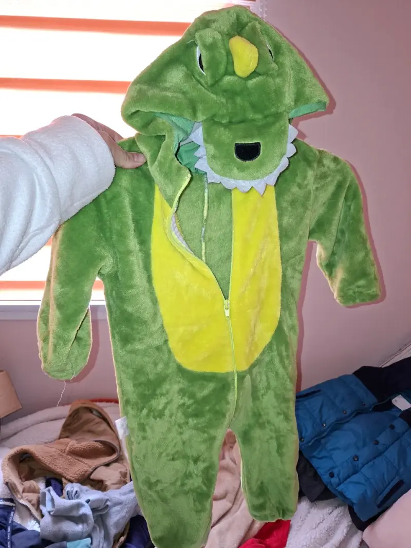 Disfraz infantil de dinosaurio y tigre