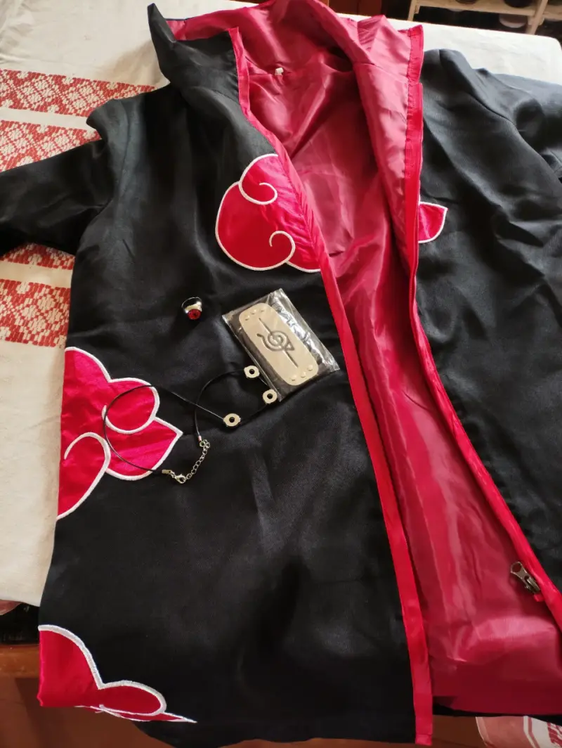Disfraz Akatsuki Naruto con Capa y Accesorios