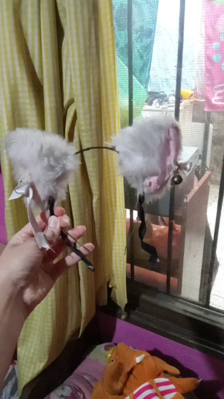 Diadema de orejas de gato peludas para disfraz